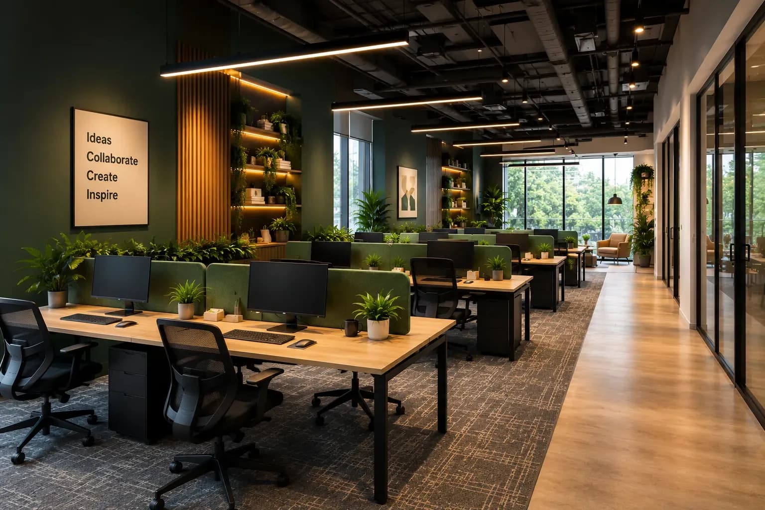 Modern office workspace